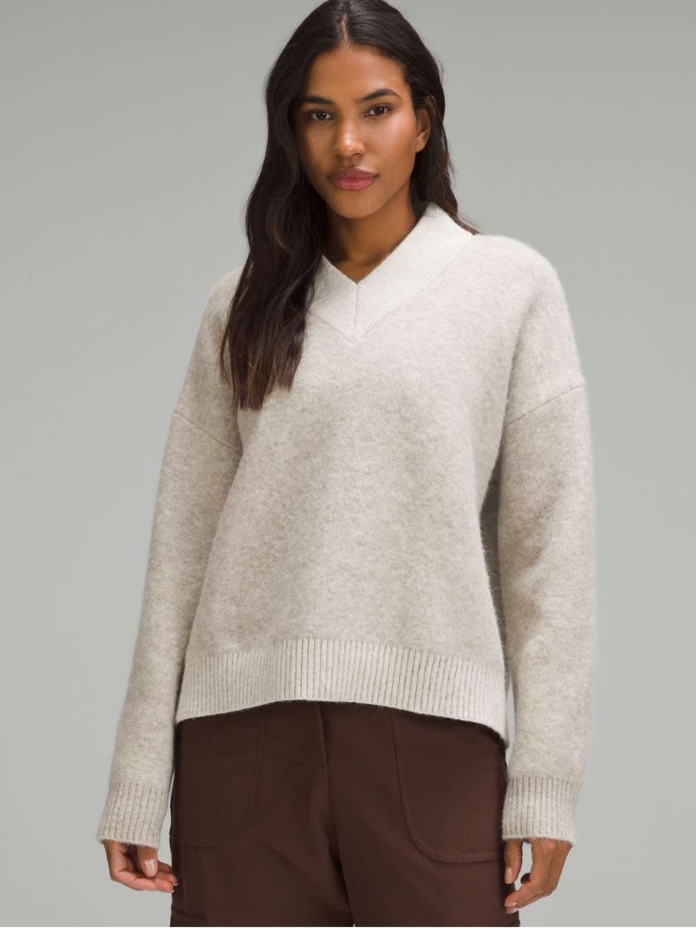 Lululemon Alpaca Wool-Blend V-Neck Sweater